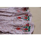 Hímzett gumis derekú Matyó szoknya- Bézs