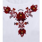 Hímzett Matyó rövid ujjú- Fehér/Bordó