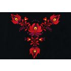 Hímzett Matyó rövid ujjú- Fekete/Bordó