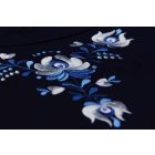 Kékkel hímzett Matyó rövid ujjú- Sötétkék