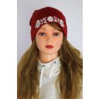 Hímzett Matyó Sapka - Piros/fehér