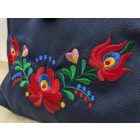 Hímzett Matyó Válltáska - Kék/színes