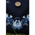 Hímzett Matyó Válltáska - Kék