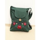 Hímzett Matyó Válltáska - Zöld/színes