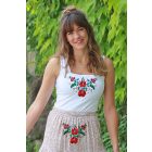 Hímzett Matyó Ujjatlan- Fehér