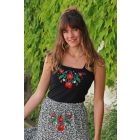 Hímzett Matyó Ujjatlan- Fekete