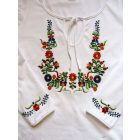 Hímzett békési hosszú ujjú - Fehér