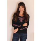 Hímzett Székely hosszú ujjú- Fekete