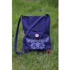 Hímzett Székely Válltáska- Kék