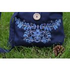 Hímzett Székely Válltáska- Kék