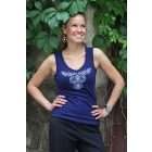 Hímzett Székely Ujjatlan - Sötétkék