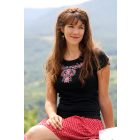 Hímzett Székely póló - Fekete