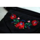 Kétféleképpen hordható Matyó kistáska - Fekete