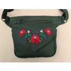 Kétféleképpen hordható Matyó kistáska - Zöld/színes