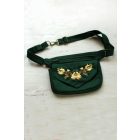 Kétféleképpen hordható Matyó kistáska - Zöld/arany