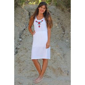 Matyó Nyári Ruha - Fehér