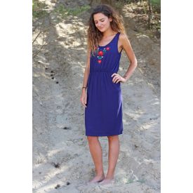 Matyó Nyári Ruha- Sötétkék