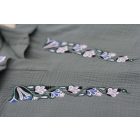 Pamutgéz ing Bihari szűrhímzéssel- Türkizzöld