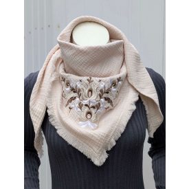 Pamutgéz Matyó Kendő - Vajszín/Barna