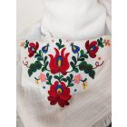 Pamutgéz Matyó Kendő - Fehér/színes