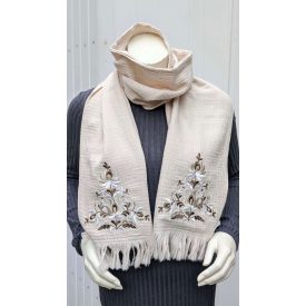 Pamutgéz Matyó Sál - Vajszín/Barna