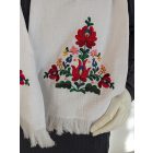 Pamutgéz Matyó Sál - Fehér/színes