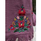 Pamutgéz Matyó Sál- Mályva/színes