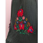 Pamutgéz Matyó Sál - Sötétzöld/színes