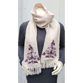 Pamutgéz Matyó Sál - Vajszín/Lila