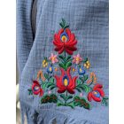 Pamutgéz Matyó Sál - Világoskék/színes