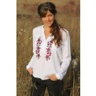 Laza szabású Palóc Blúz- Fehér